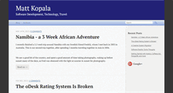 Desktop Screenshot of mattkopala.com